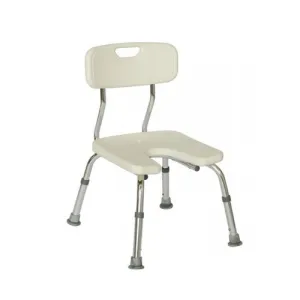 Dušo kėdė su atrama nugarai ir "U" formos išpjova