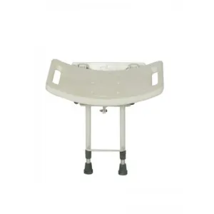 Prie sienos tvirtinamas dušo suoliukas su kojomis