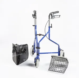 Lauko vaikštynė su 3 ratukais ir krepšiu