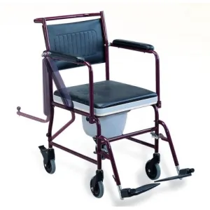 Tualeto kėdė su ratukais, nuleidžiamos rankų atramos