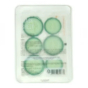 KOCOSTAR intensyviai drėkinanti lakštinė kaukė su agurkais (2 lakštai)