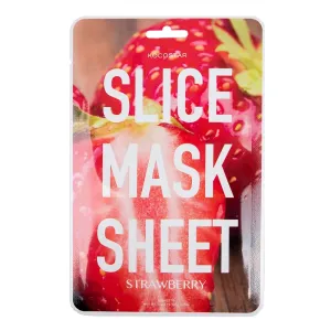 KOCOSTAR spindesio suteikinati lakštinė kaukė su braškėmis (2 lakštai)