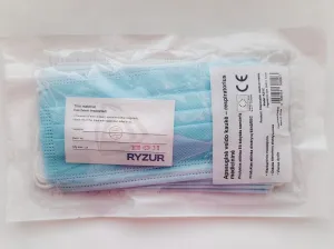 Medicininė 3-jų sluoksnių vienkartinė veido kaukė, steriliame įpakavime (10 vnt)