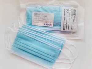 Medicininė 3-jų sluoksnių vienkartinė veido kaukė, steriliame įpakavime (10 vnt)