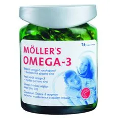 Žuvų taukai MOLLER'S OMEGA-3 Extra maisto papildas N60