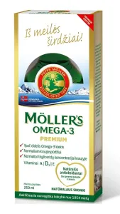 Žuvų taukai MOLLER'S OMEGA-3 Premium 250ml maisto papildas