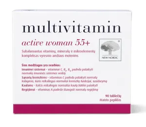 Maisto papildas NEW NORDIC Multivitamin active woman 55+  N90