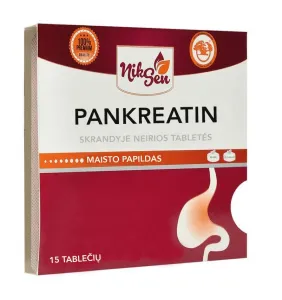 Maisto papildas NIKSEN Pankreatin 200mg tabletės N15