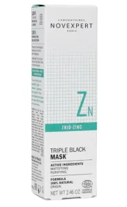 NOVEXPERT trejopo poveikio juoda, valomoji kaukė veidui su ZINK-TRIO kompleksu 70g