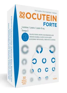 Maisto papildas OCUTEIN FORTE Liuteinas 15 mg + Omega-3 N30