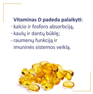 Maisto papildas Olidetrim 2000TV vitaminas D minkštosios kapsulės N60