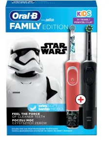 ORAL-B elektrinių dantų šepetėlių rinkinys 1+1 (2 vnt): VITALITY D 100 + VITALITY STAR WARS