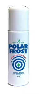 Šaldantis, skausmą mažinantis rutulinis gelis su alijošiaus ekstraktu POLAR FROST 75ml
