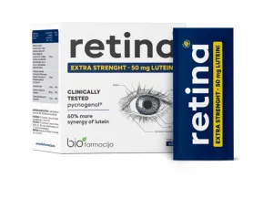 Maisto papildas akims RETINA milteliai pakeliuose N28