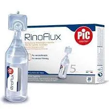 RinoFlux 0,9% fiziologinis tirpalas inhaliacijoms ir nosiai, sterilus 20x5ml