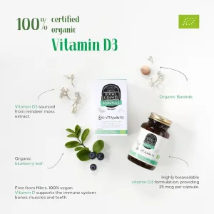 Maisto papildas ROYAL GREEN BIO Vitaminas D3 1000TV veganiškos kaps. N60