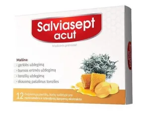 SALVIASEPT acut su medumi pastilės N12