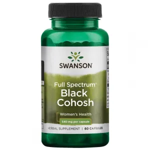 Maisto papildas SWANSON Kekinės juodžolės (Black Cohosh, Actaea racemosa) šaknis 540mg N60
