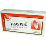 Apelsinų skonio čiulpiamos pastilės gerklei TRAVISIL N16