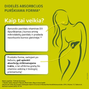 Maisto papildas VITIRON D3 Olive Sun 2000IU purškalas 10ml