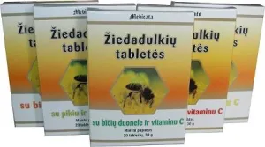 Žiedadulkių tabletės su bičių duonele ir vitaminu C N20