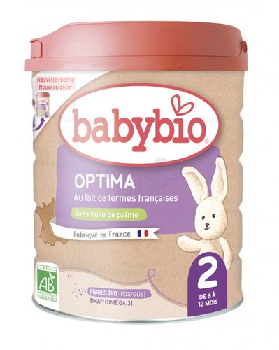 BABYBIO ekologiškas pieno mišinys Optima 2 (6 - 12 mėn.) 800g