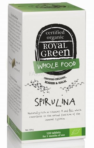 Spirulina Royal Green BIO 1000mg N120 100% natūralus maisto papildas
