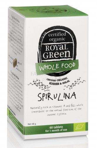 Maisto papildas ROYAL GREEN SPIRULINA BIO 1000mg N60 - 100% natūralus