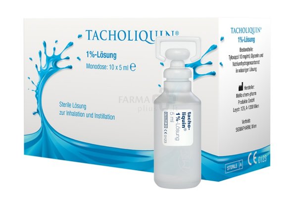 TACHOLIQUIN 1% tirpalas inhaliacijoms 10x5ml