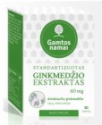 Maisto papildas standartizuotas GAMTOS NAMAI GINKMEDŽIO ekstraktas 60mg N30