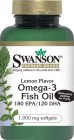 Maisto papildas SWANSON OMEGA 3 ŽUVŲ TAUKAI (citrinų skonio) 1000mg N150
